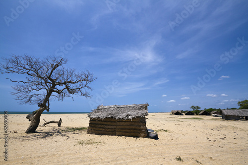 Fishermen village in Polmoddai  Sri Lanka