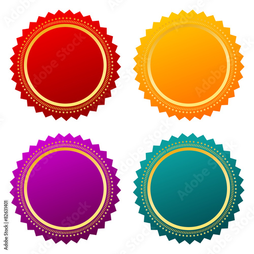 Blank color star seal