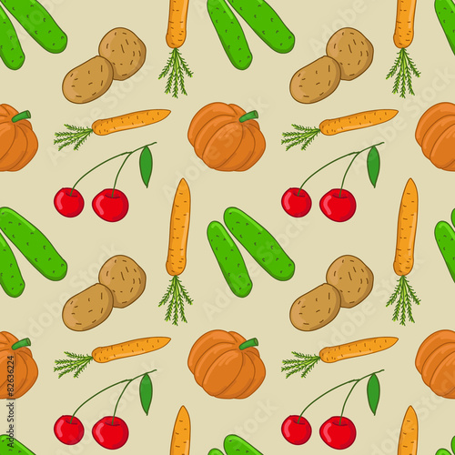 Seamless Pattern with vegetables