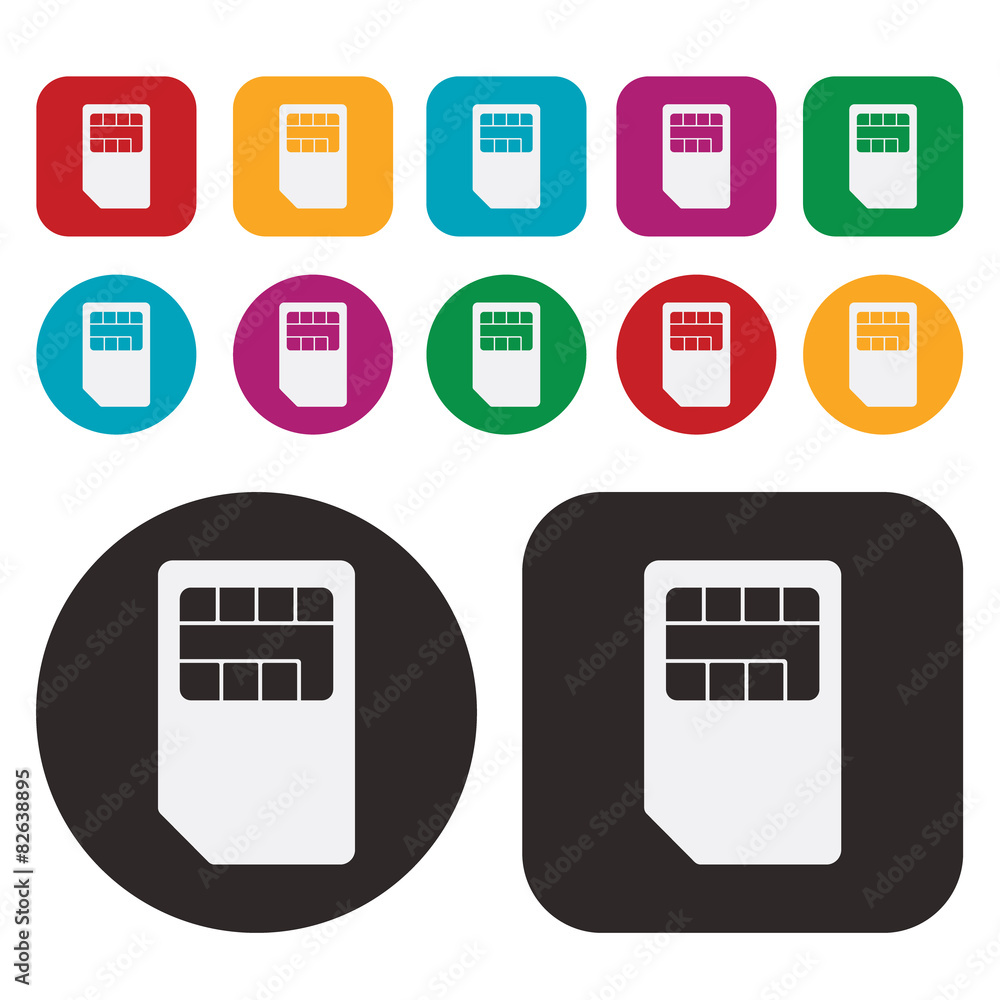 Sim Card icon . Sim icon Sim Card icon . Sim icon