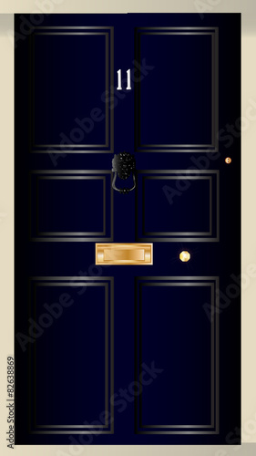 The front door of number eleven downing streat
