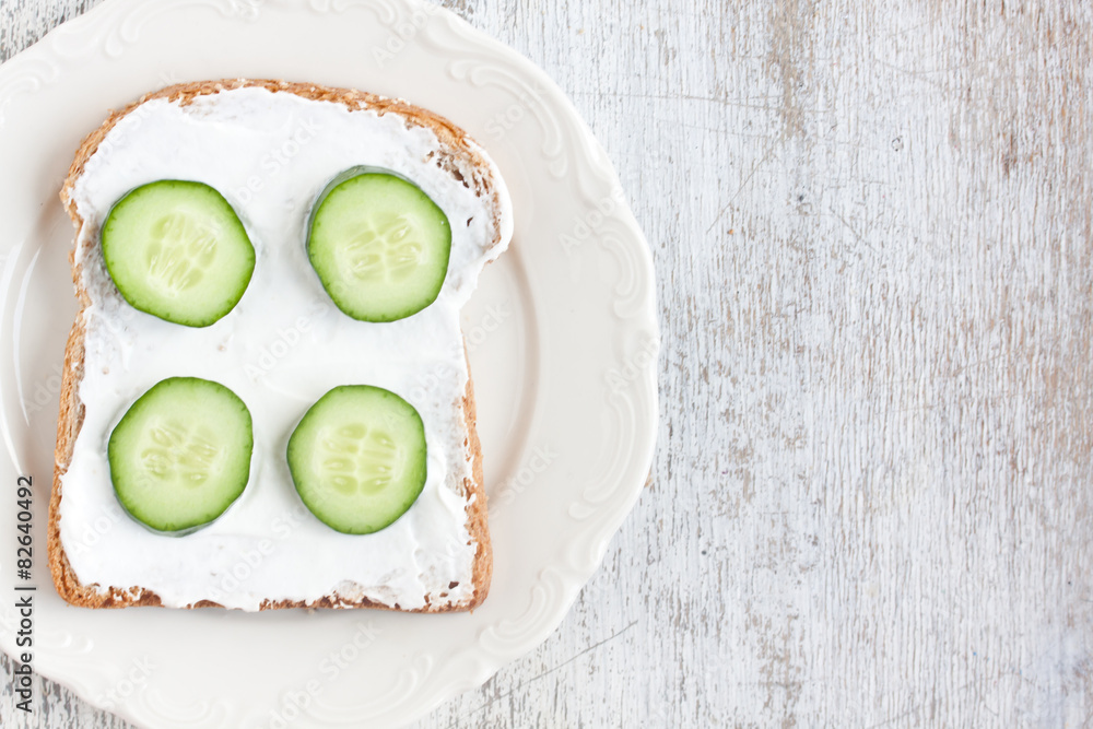 bread with cheese and cucumber bread with cheese and cucumber