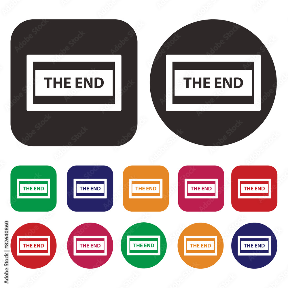 the end icon. endding icon