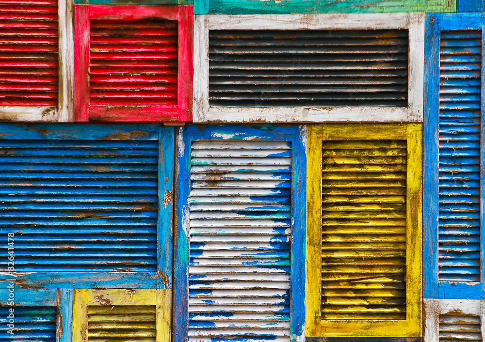 Abstract background of Multi-colored wooden windows Abstract background of Multi-colored wooden windows