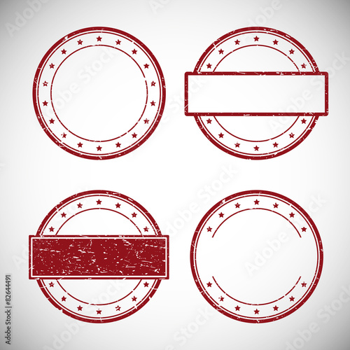 Set of red grunge rubber stamp,vector illustration.