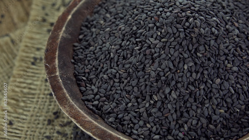 Portion of rotating Black Sesame (not loopable 4K UHD footage) Portion of rotating Black Sesame (not loopable 4K UHD footage)