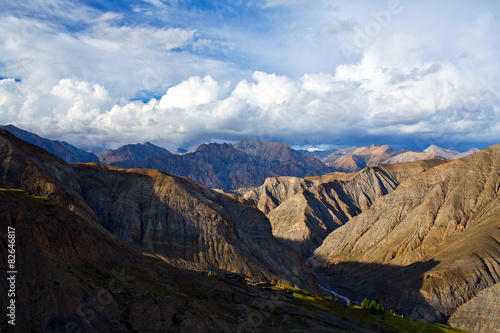 Dramatic Himalayan mountain landscape in Dolpo region, Nepal