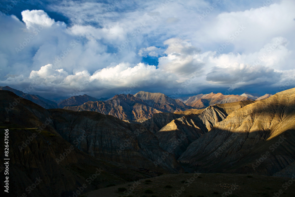 Dramatic Himalaya Mountain landscape in Dolpo region, Nepal