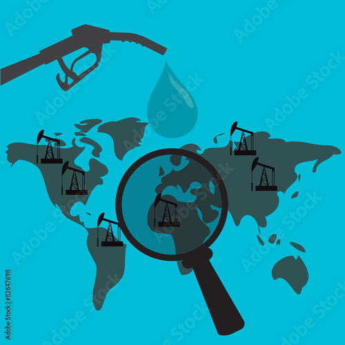 oil concept, vector, illustration, mining