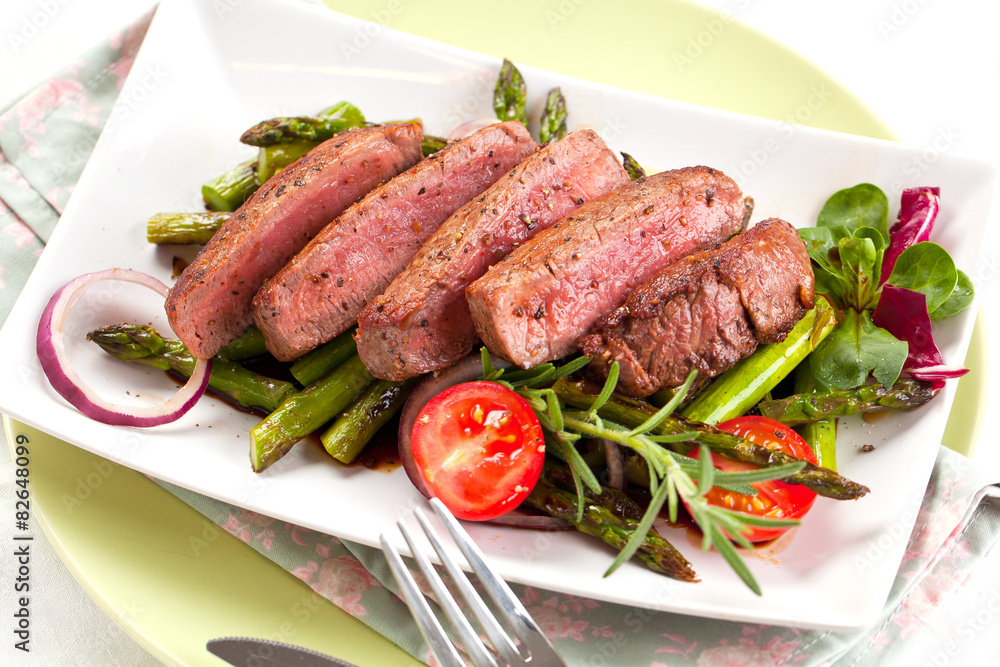 Steak mit spargel Steak mit spargel