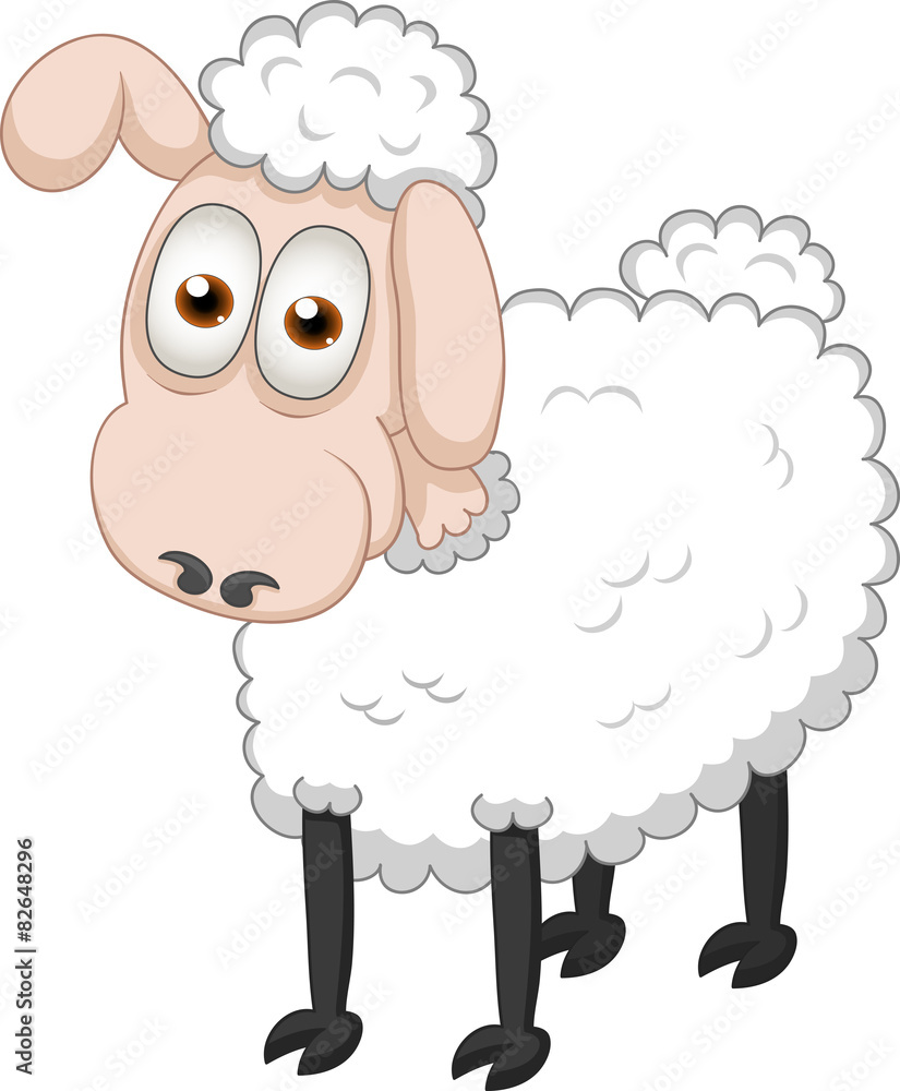 Vector illustration of cartoon sheep Vector illustration of cartoon sheep