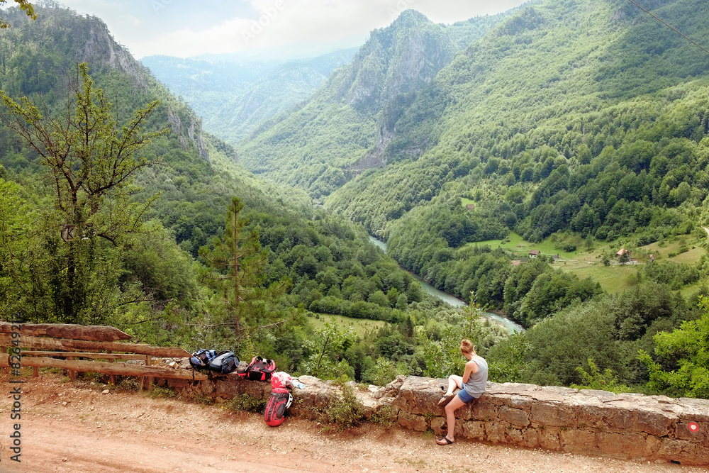 Obraz premium Tara River Canyon Landscape, Montenegro