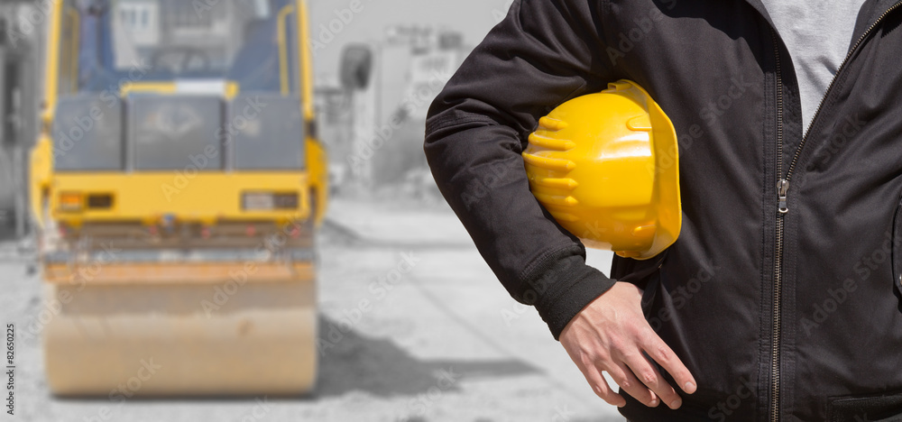 Construction worker ready for job Construction worker ready for job