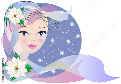 Winter - Allegoria dell'inverno con viso femminile