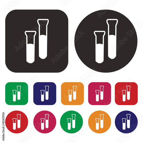 Chemical test tube icon. Science icon. Vector