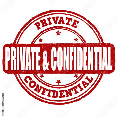 Private and confidential stamp