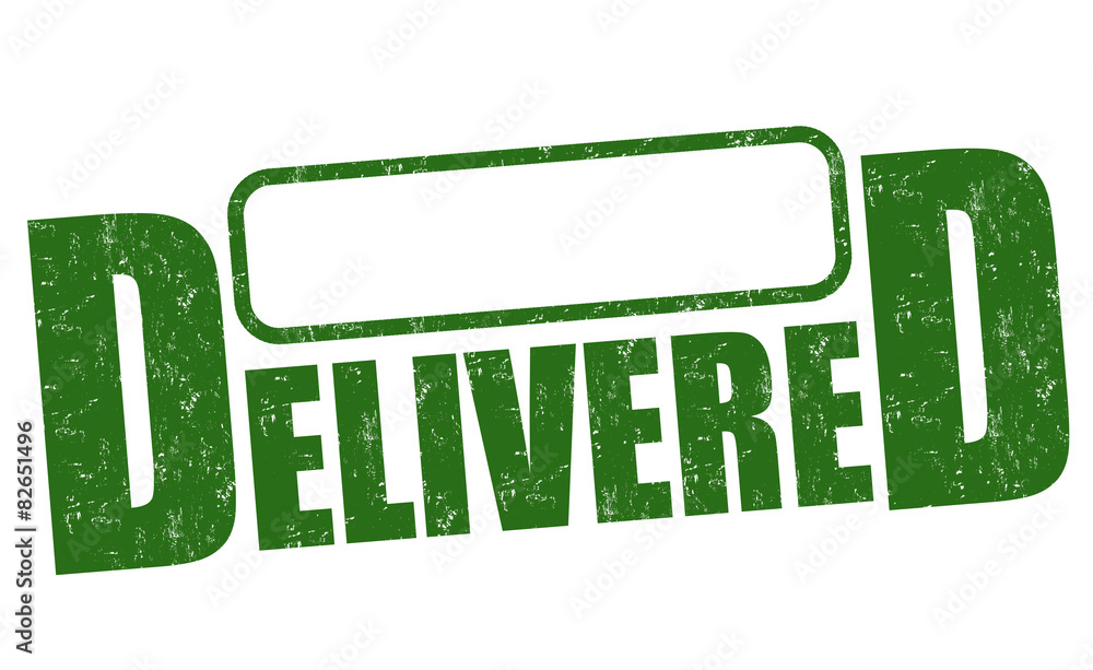 Delivered stamp Stock Vector Adobe Stock