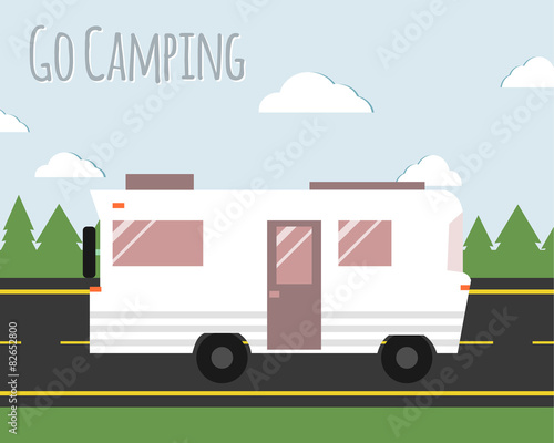Summer Camping Illustration