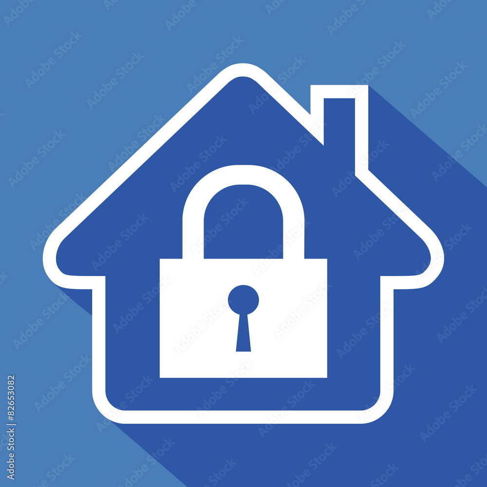 Logo maison et cadenas. Logo maison et cadenas.