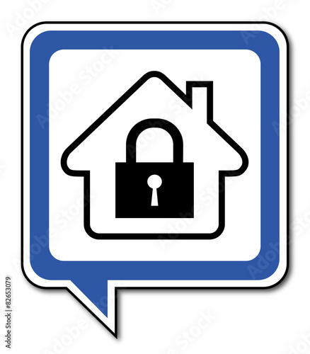Logo maison et cadenas.