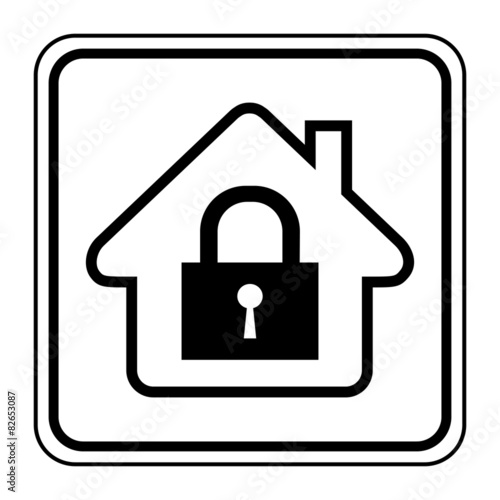 Logo maison et cadenas.