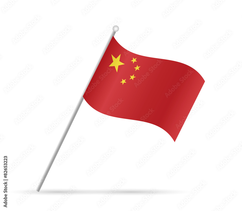 China Flag Illustration China Flag Illustration
