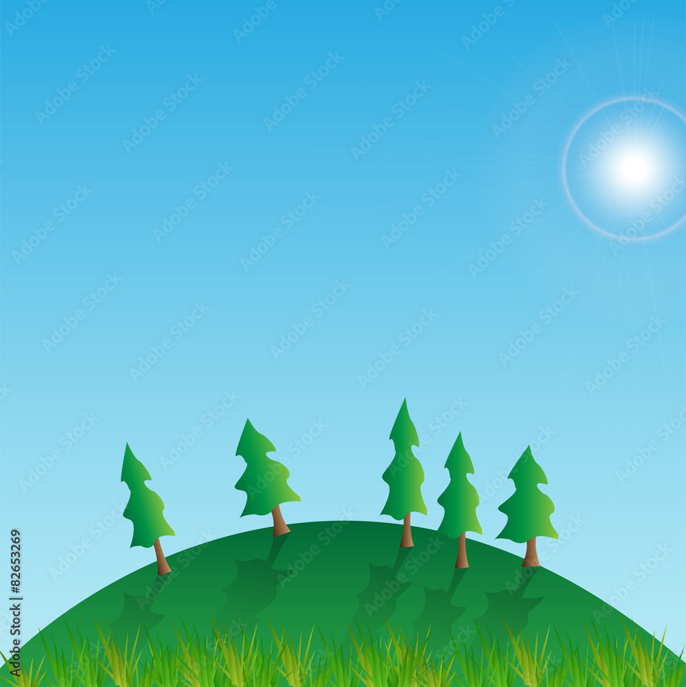 Green Hill Illustration