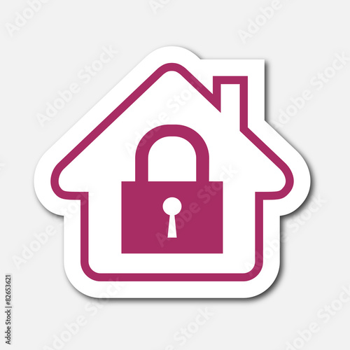 Logo maison et cadenas.