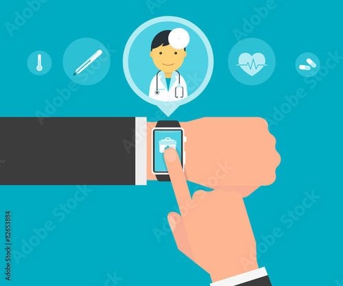 Smart wristwatch application for health