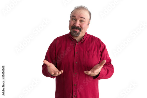 Eloquent man talking with his hands