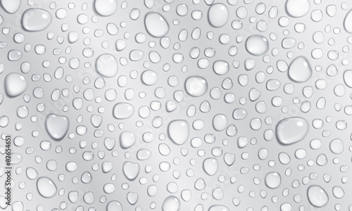 Gray background of water drops