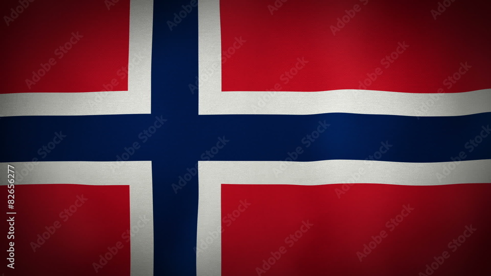 The Norway flag blowing in the wind. Seamless loop. The Norway flag blowing in the wind. Seamless loop.