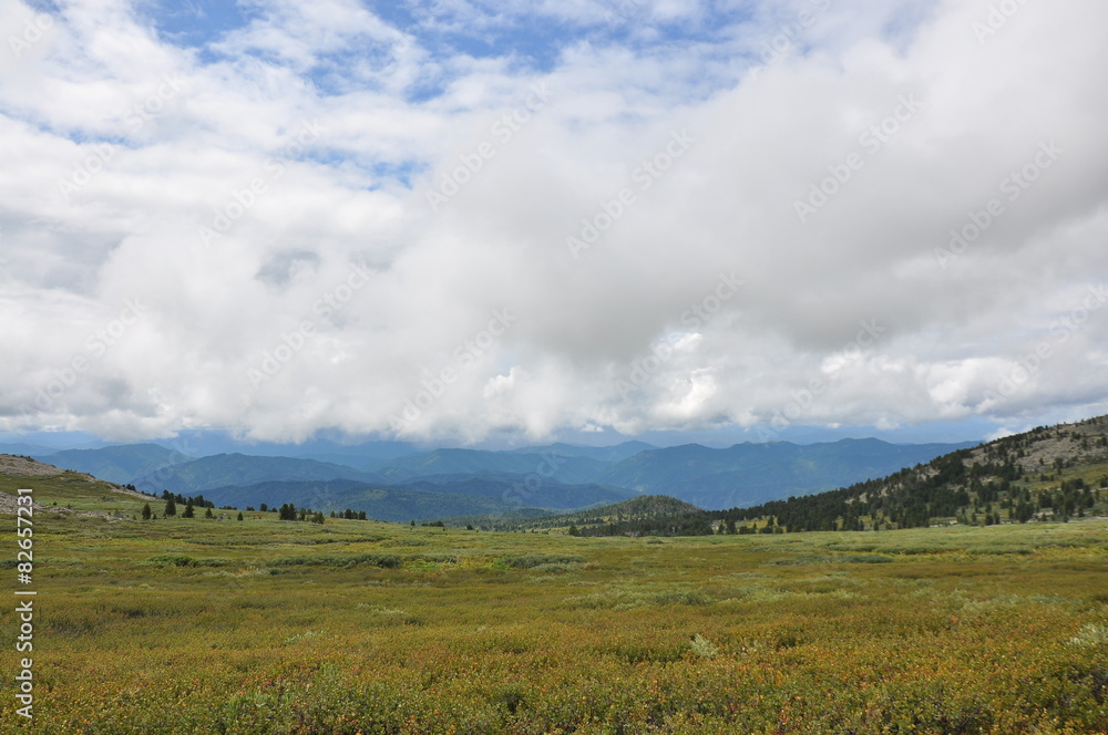 mountains, summer, sky