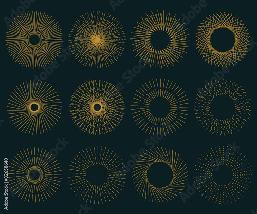 Big sunburst retro set