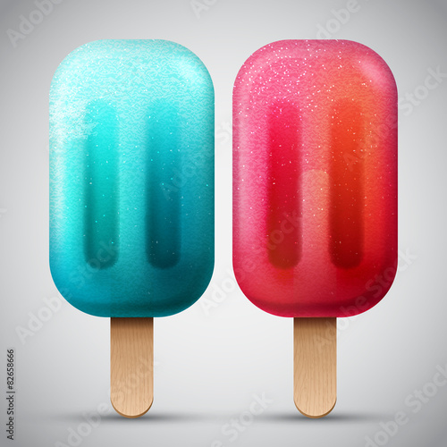Bright home made frozen ice cream set