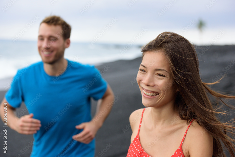 Fototapeta premium Happy relationship - couple smiling having fun