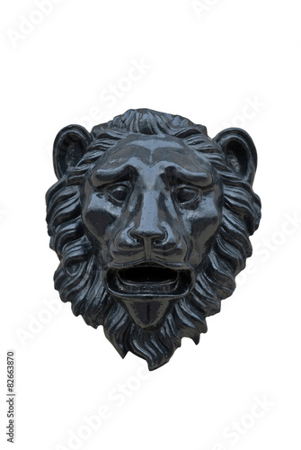 Bas-relief of head of lion