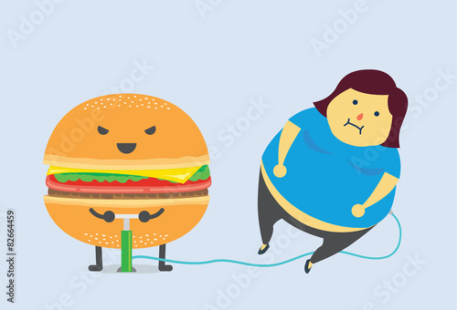 Hamburger make you fat fast with air pump