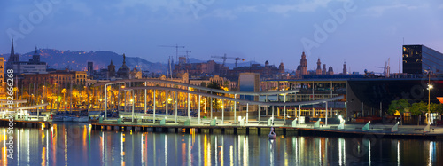 Port Vell with Commercial centre in dawn. Barcelona #82666268