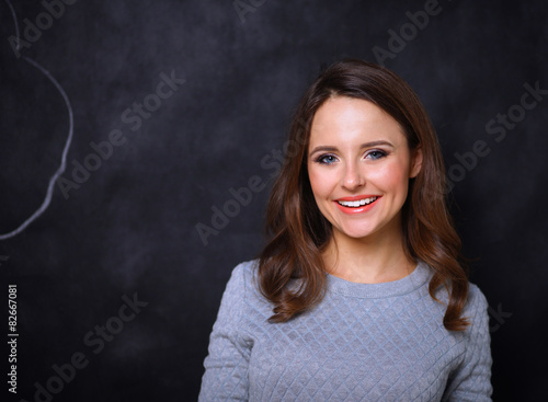 Portrait of an attractive fashionable young brunette woman © shefkate