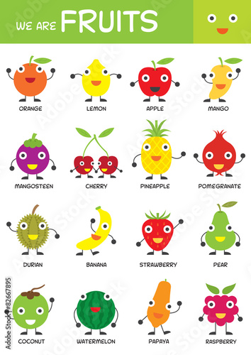 Kids Basic Fruits Chart