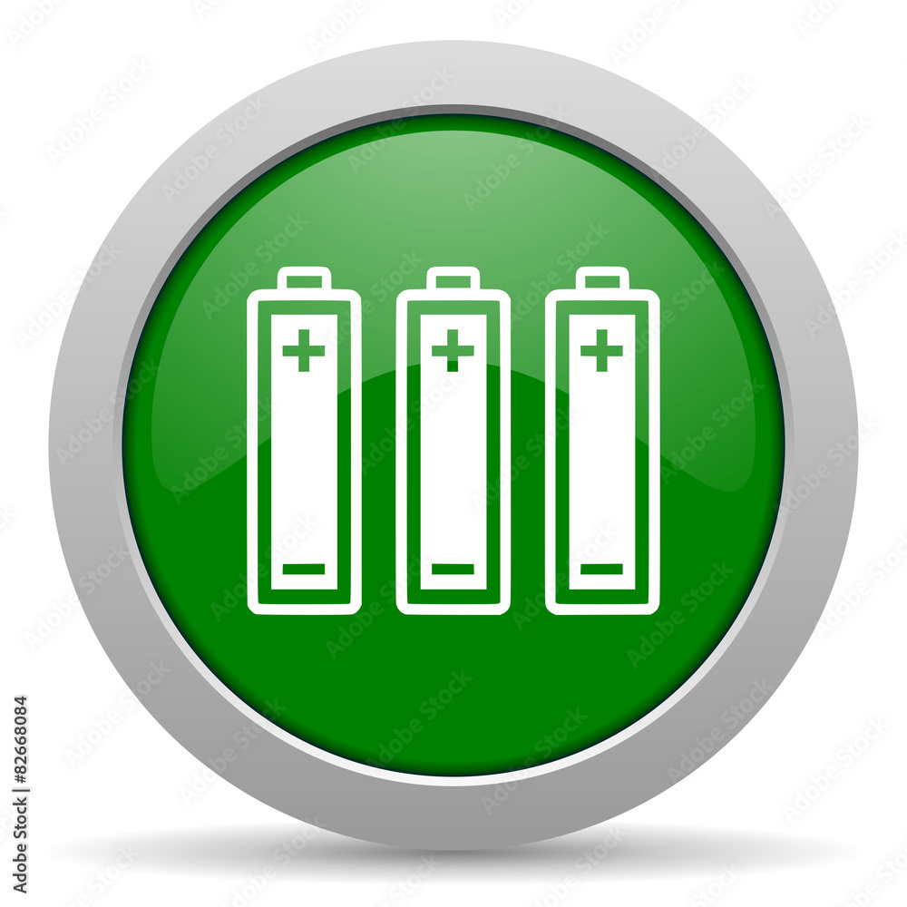 battery green glossy web icon battery green glossy web icon