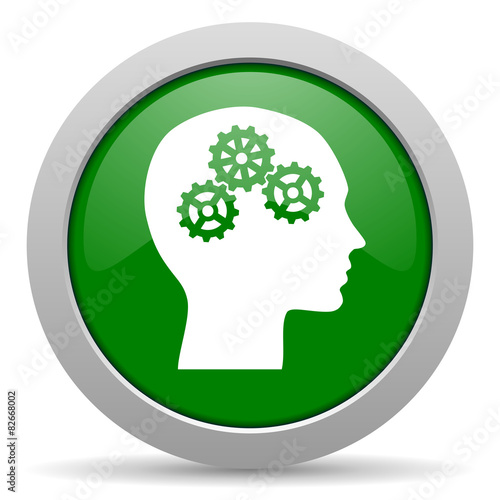 head green glossy web icon