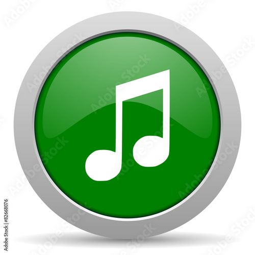 music green glossy web icon