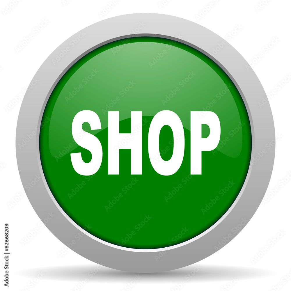 shop green glossy web icon shop green glossy web icon