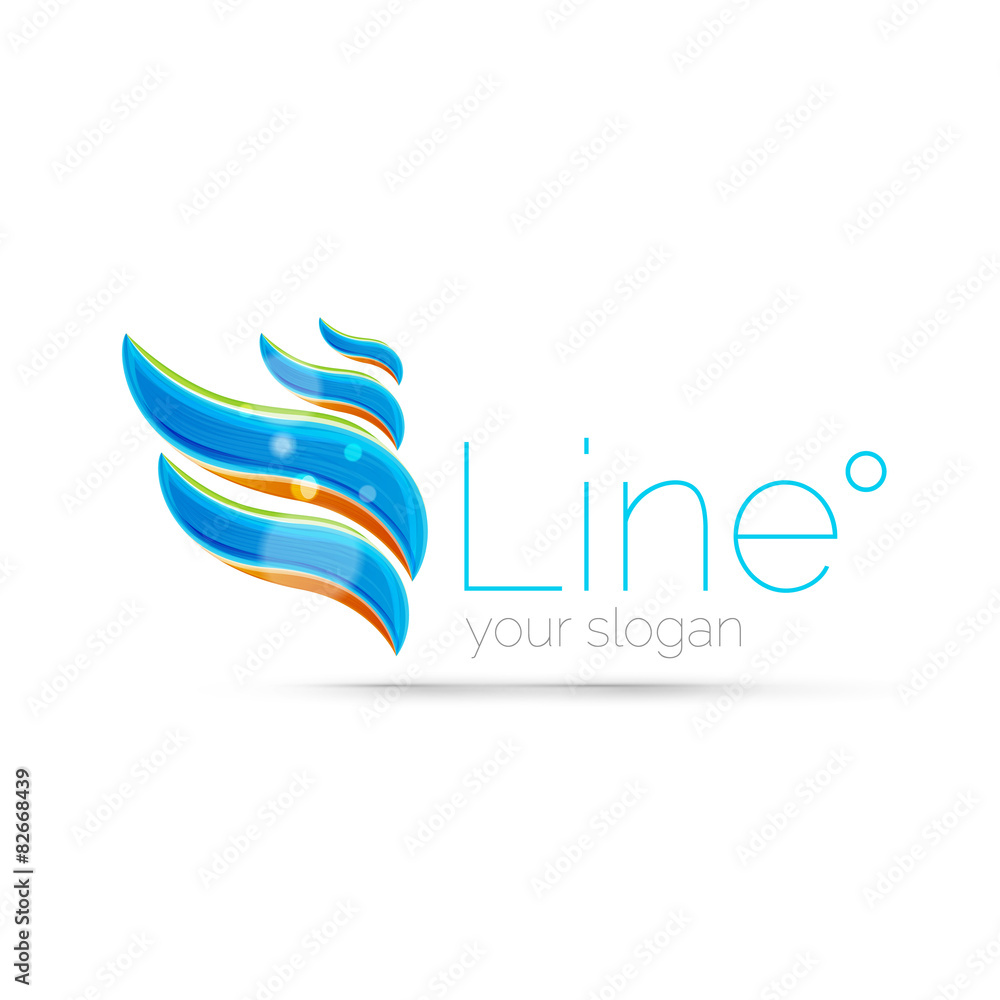Obraz premium Abstract wave line logo