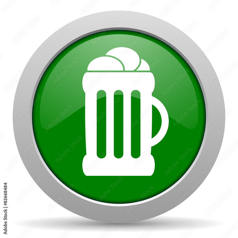 beer green glossy web icon beer green glossy web icon