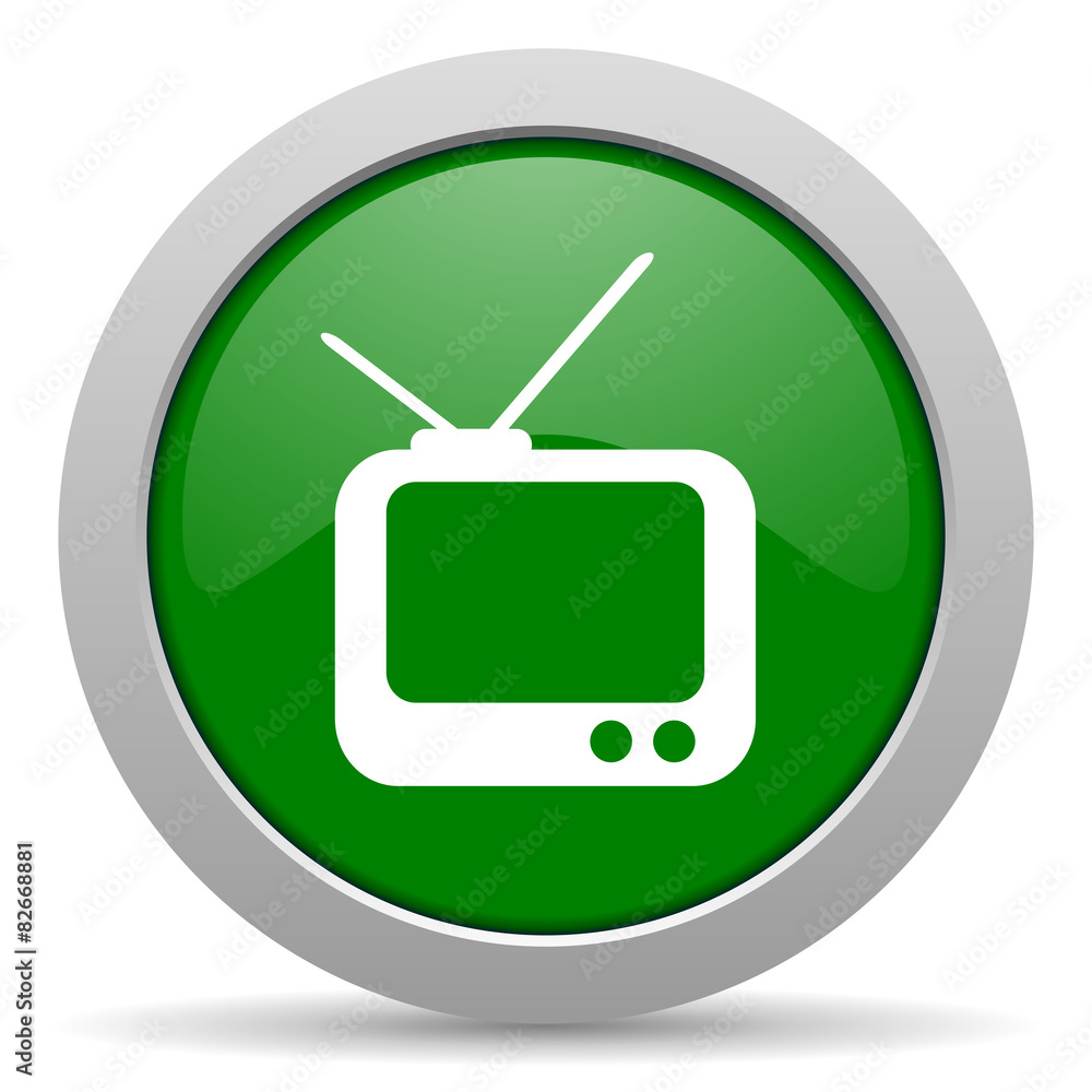 tv green glossy web icon tv green glossy web icon