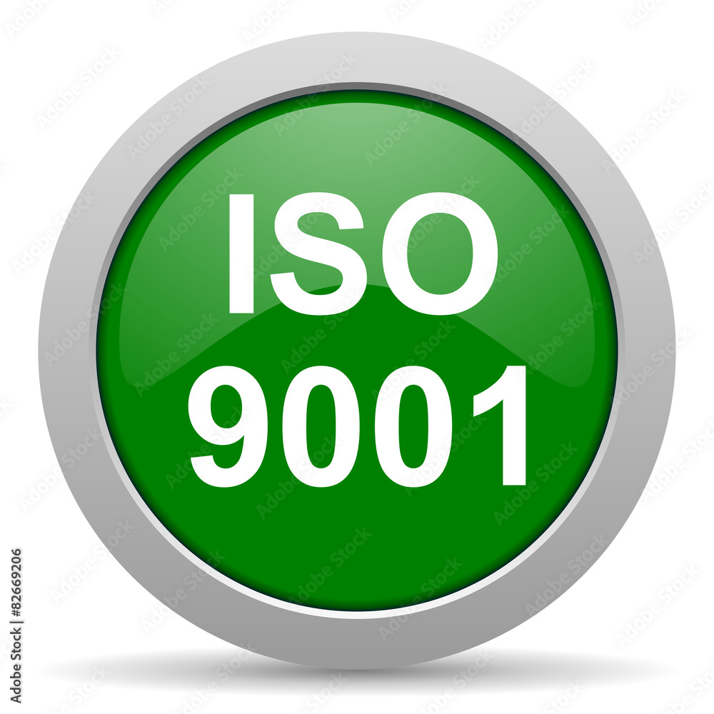 iso 9001 green glossy web icon iso 9001 green glossy web icon