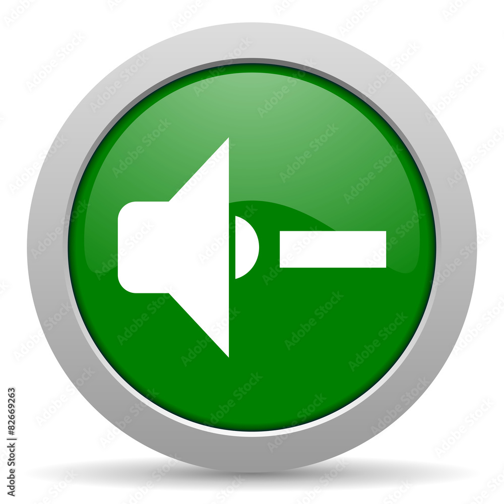 speaker volume green glossy web icon speaker volume green glossy web icon